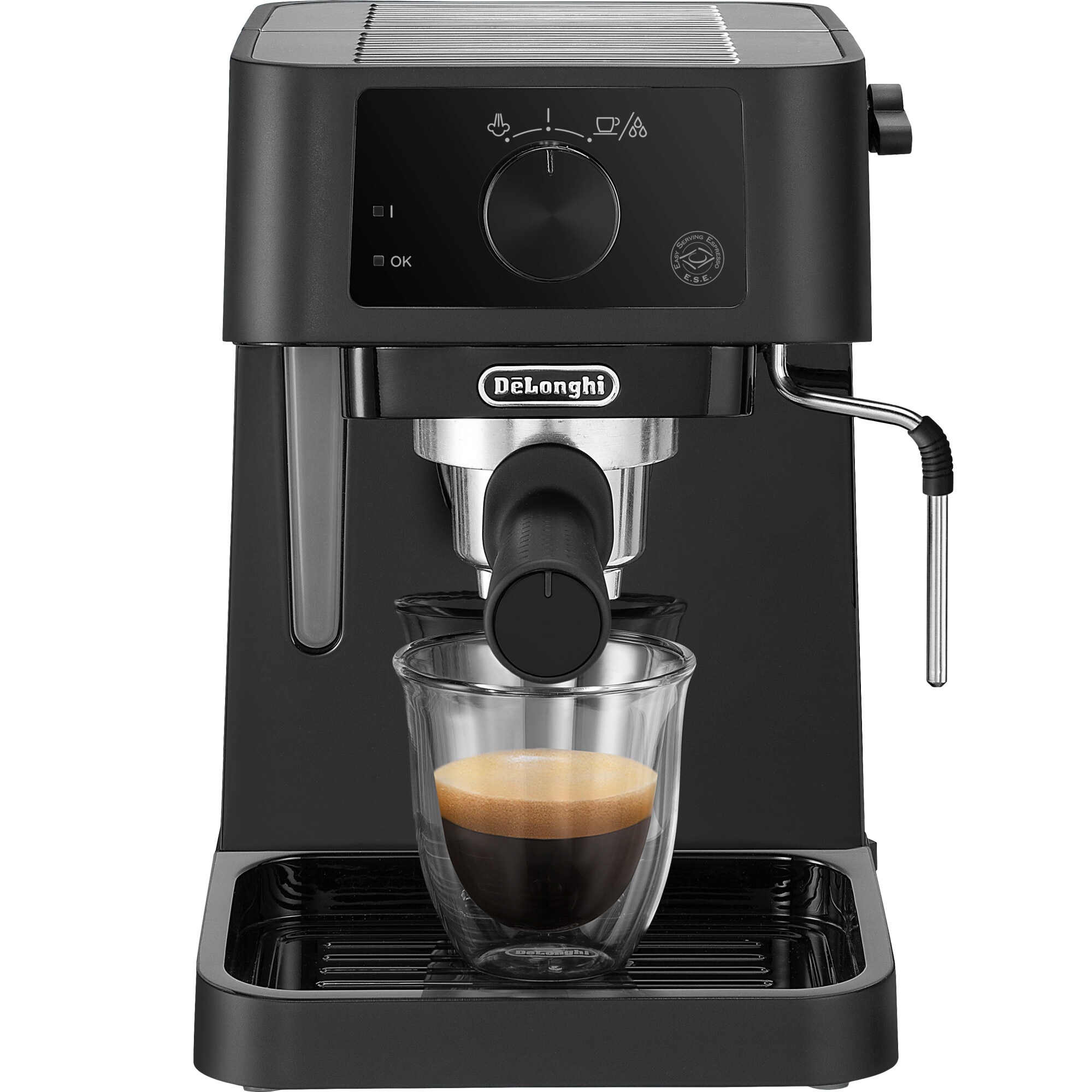 Espressor manual DE’LONGHI Stilosa EC 235.BK, 1l, 1100W, 15 bari, Negru
