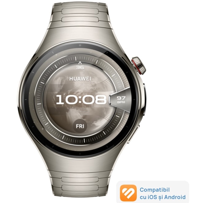 Smartwatch HUAWEI Watch 5, 46mm, Aerospace-Grade Titanium Case with Titanium Strap