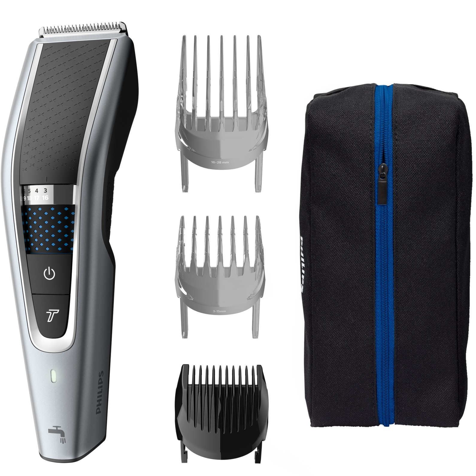 Clipper Philips HC563015, 0528 mm, 28 steps, Lithium Ion, Washable, Silver