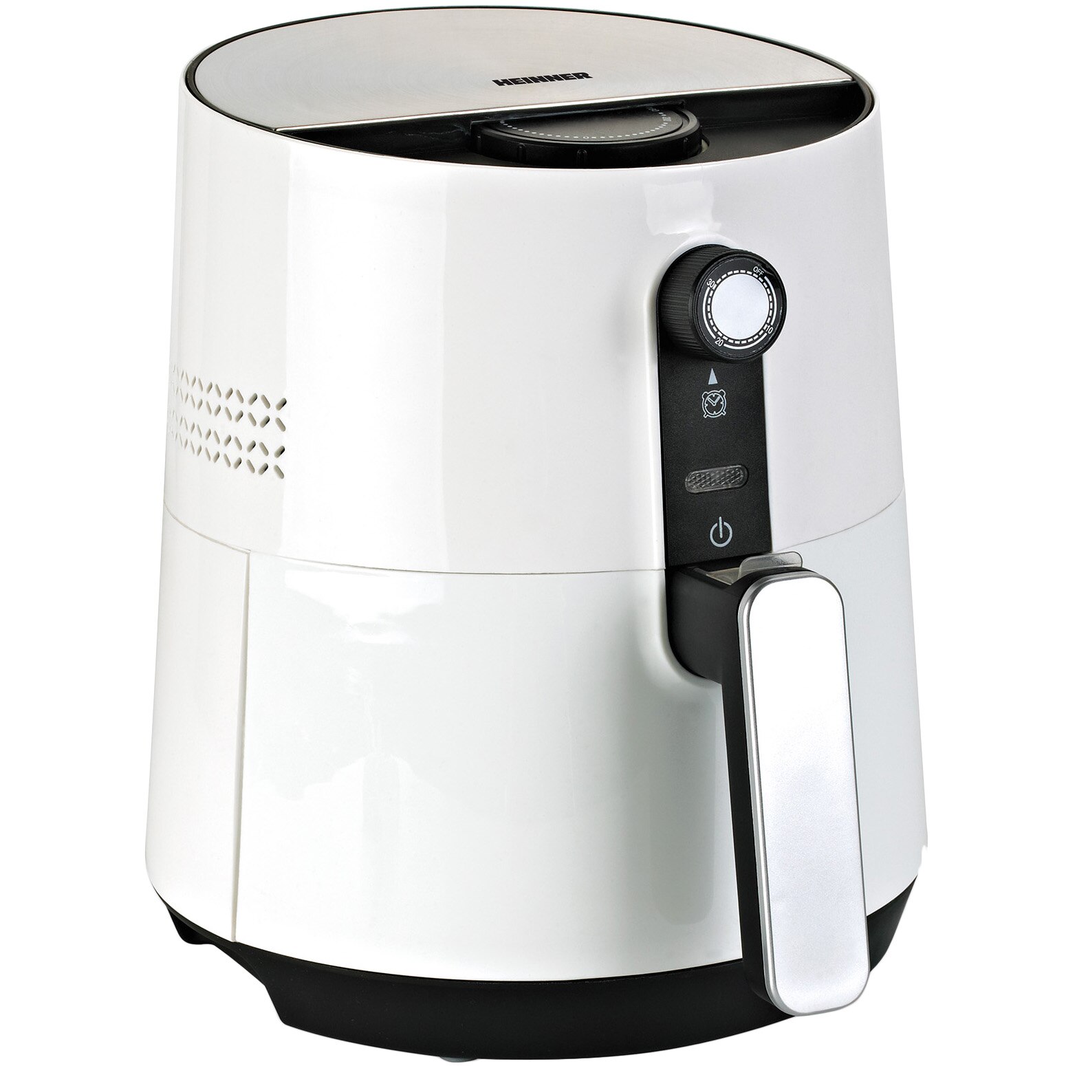 Heinner AirFryer HAF-1300WH hot air fryer, oil-free cooking, 1300 W, bowl capacity 3.6l, basket capacity 2.6L, adjustable thermostat 0-200˚C, 30 min timer, white
