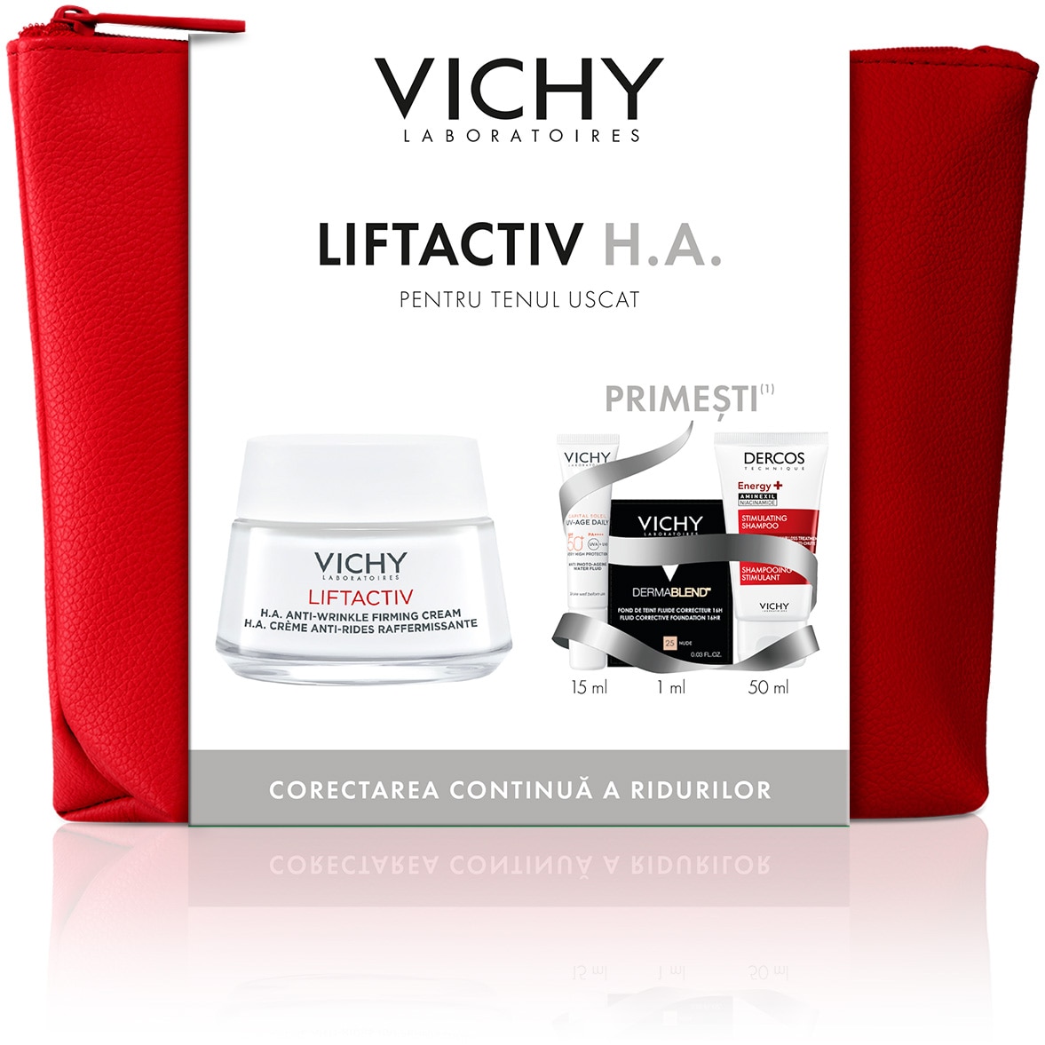 Vichy Liftactiv Anti-Wrinkle and Firming Cream Kit for Dry Skin, 50 ml