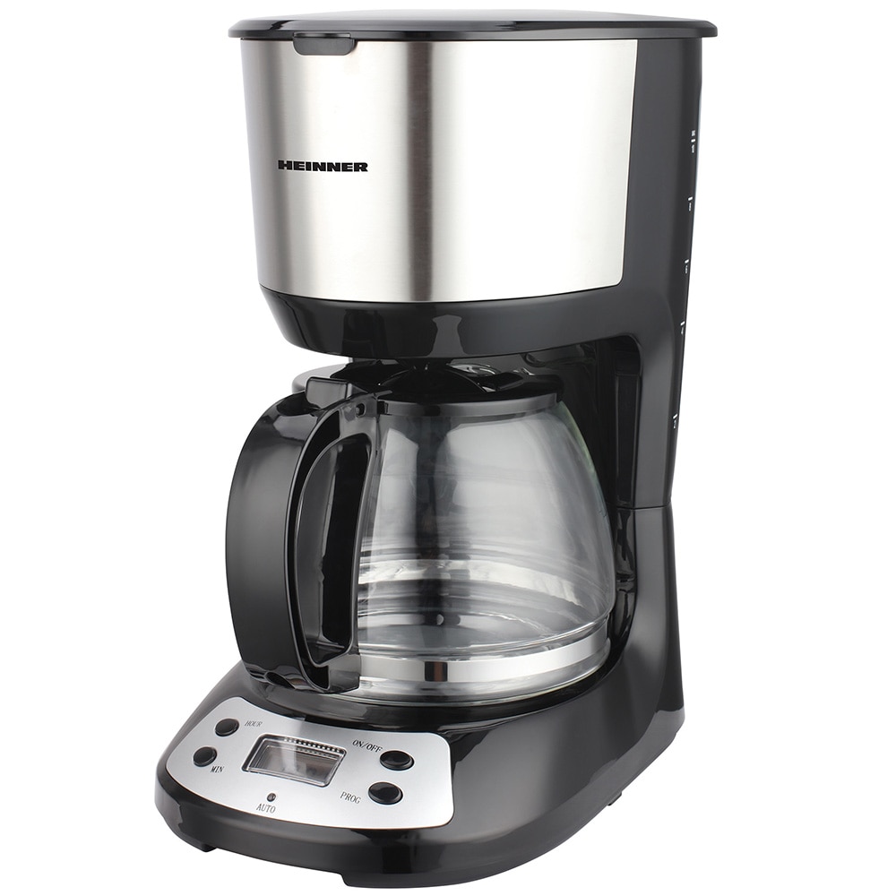Cafetiera digitala Heinner Silvert Chatt HCM-D750GCSS, LCD, 1.25L, 750W, negru/inox