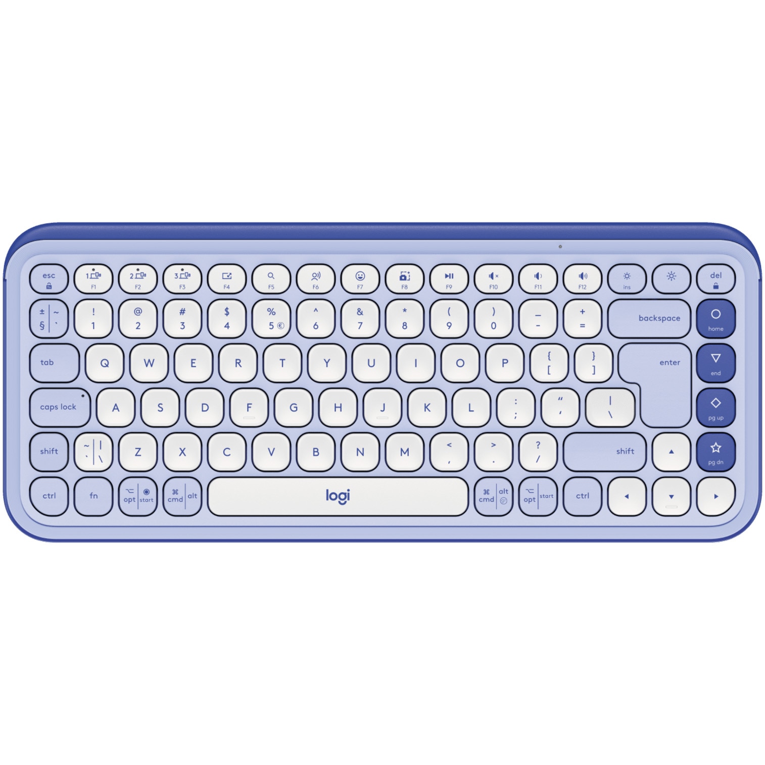 Logitech POP ICON KEYS Wireless Keyboard, Bluetooth, 3 Way Easy-Switch, Lilac
