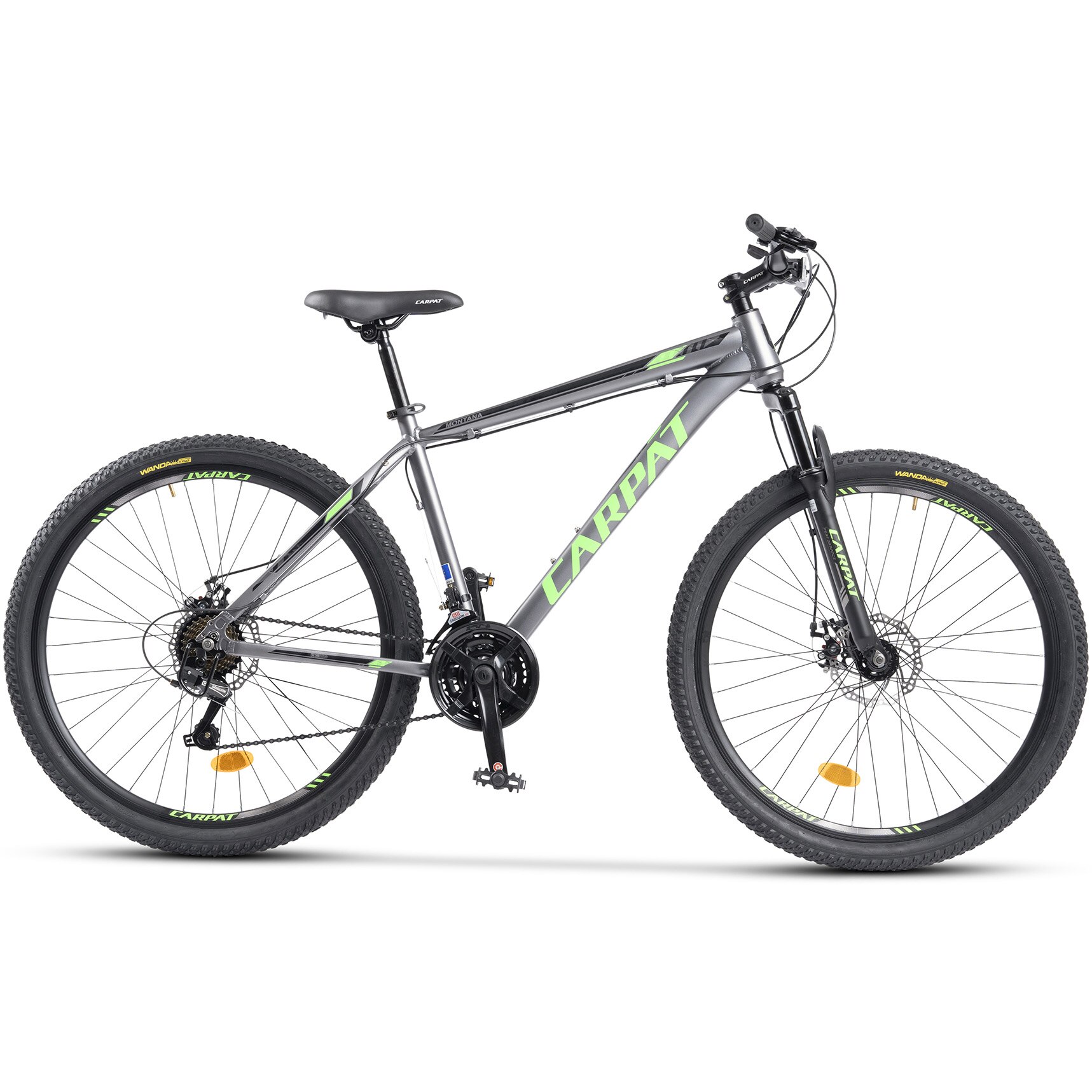 Bicicleta MTB CARPAT C2770A 275 inch, Gri Negru Verde