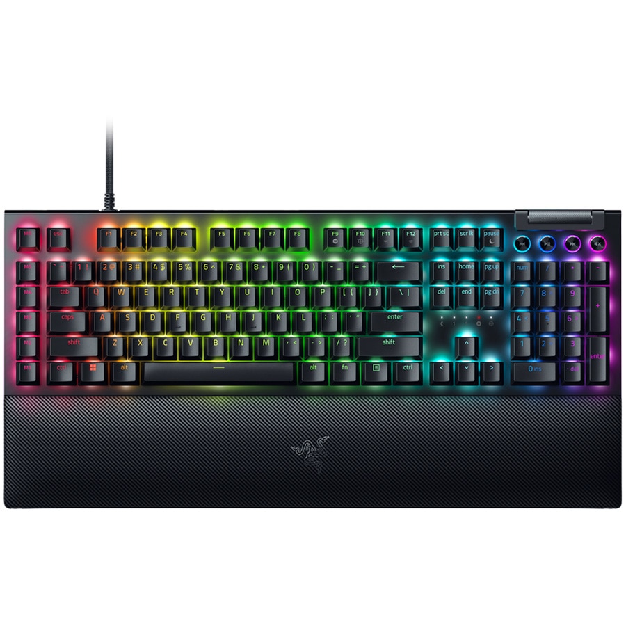 Tastatura mecanica BlackWidow V4, Green Switch, US, RGB, 6 butoane customizabile