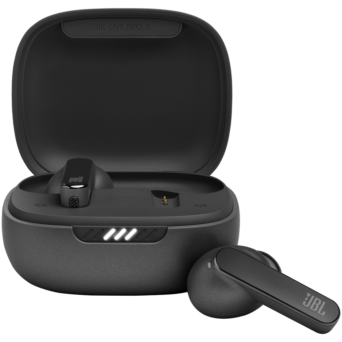 JBL Live Pro 2 in-ear true wireless headphones, noise canceling, 6 mics, touch control, IPX5, black.