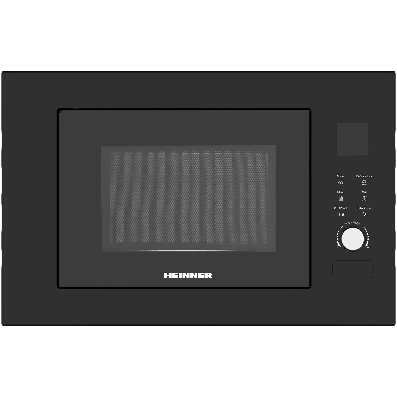 Cuptor microunde incorporabil Heinner HMW-BI23560BK, 23 l, digital cu grill, timer, negru