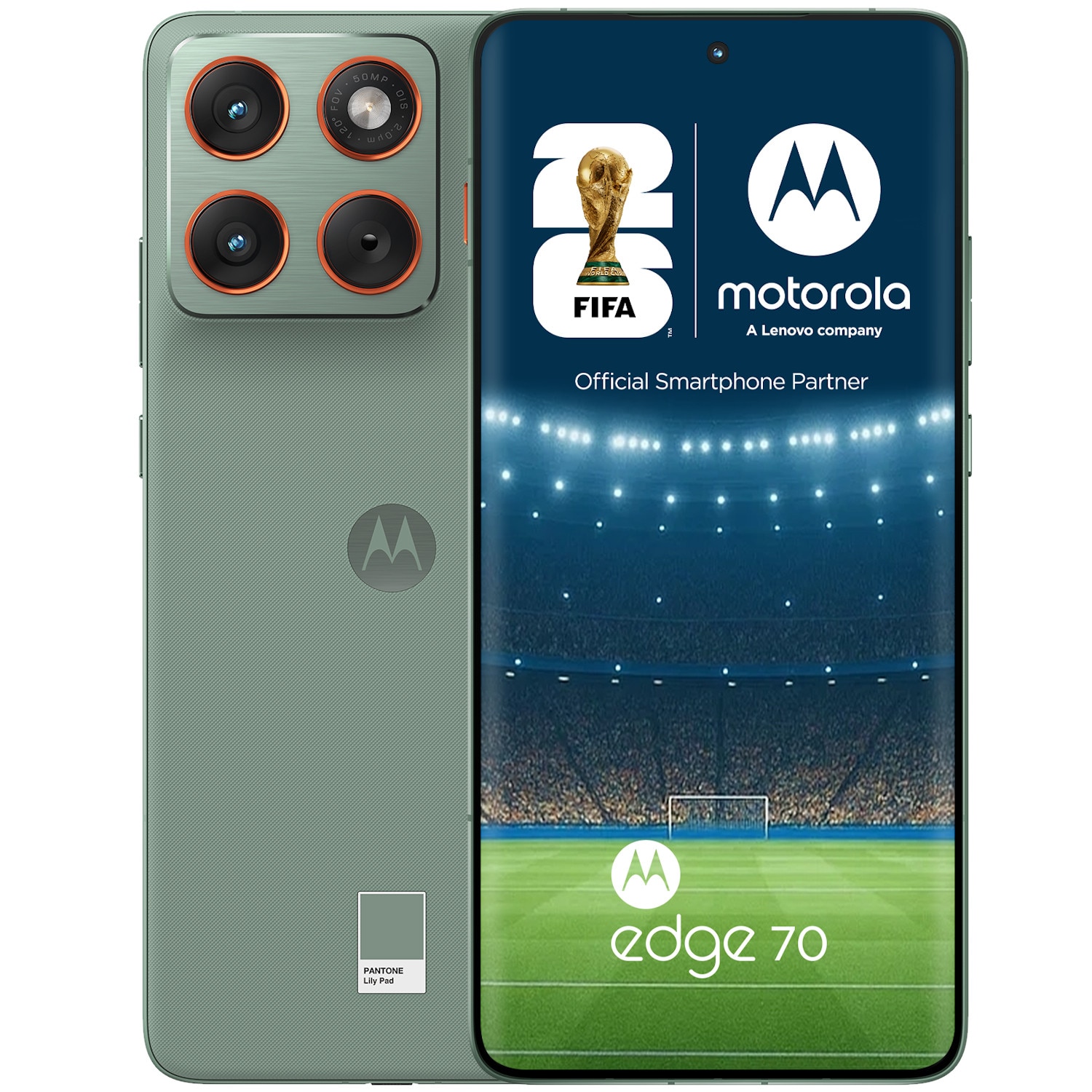 Motorola edge 70 mobile phone, 12GB RAM, 512 GB, PANTONE Lily Pad