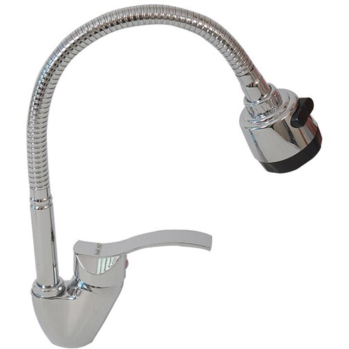 Baterie pentru bucatarie cu pipa flexibila Sanitec SN 0017, monocomanda