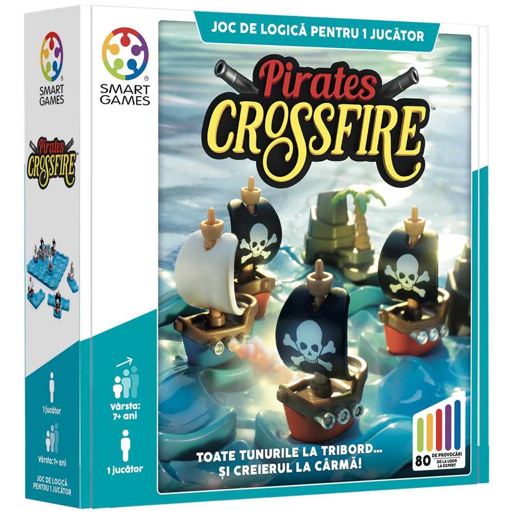 Joc Smart Games - Pirates Crossfire, +7ani, lb. romana