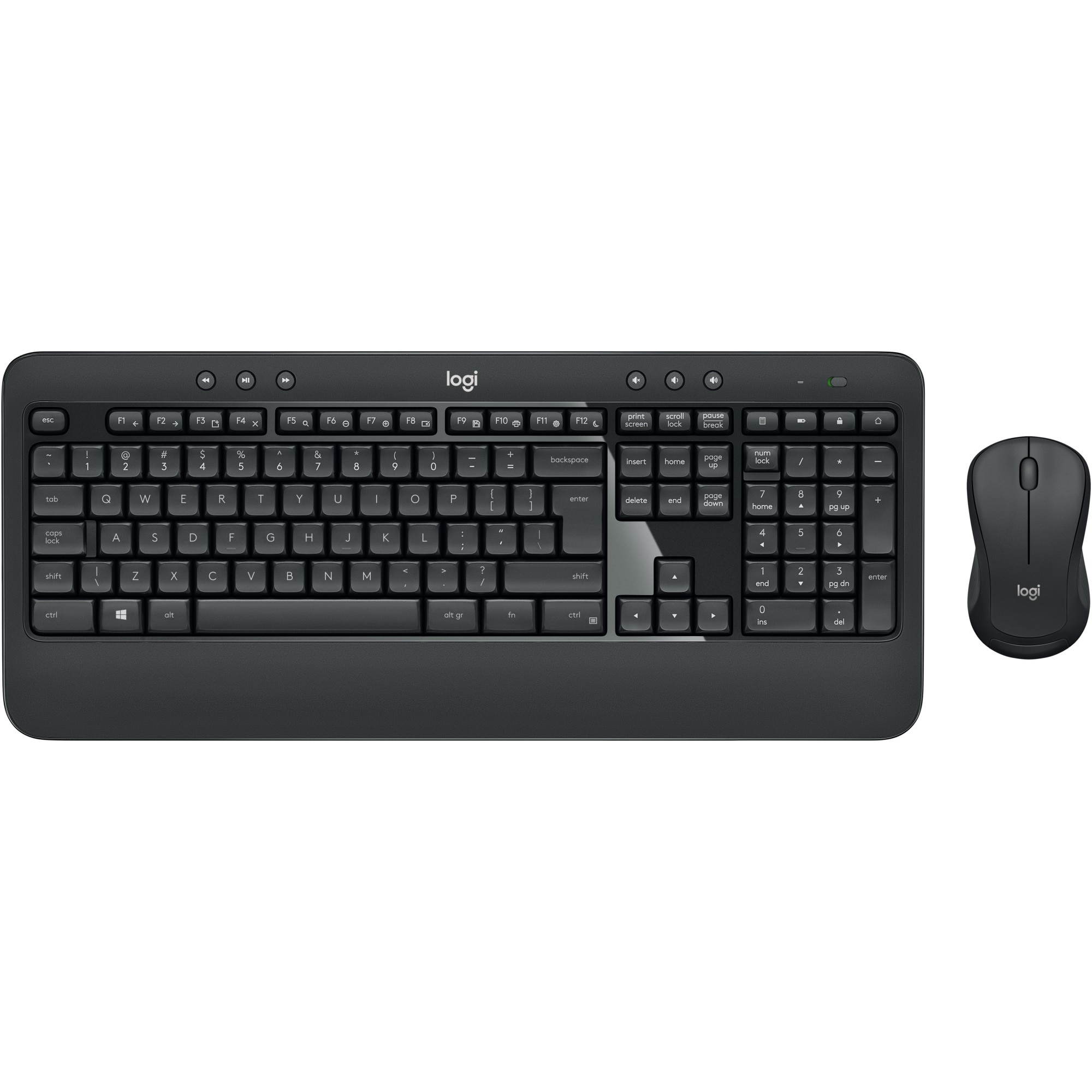 Logitech MK540 Wireless keyboard + mouse kit, US INTL layout, Black
