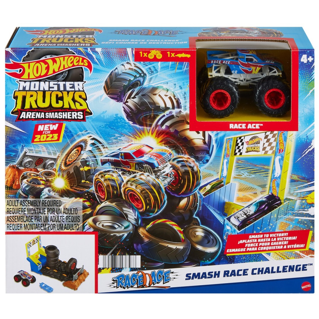 Set de joaca Hot Wheels Monster Trucks - Arena Smashers, Smash race challenge