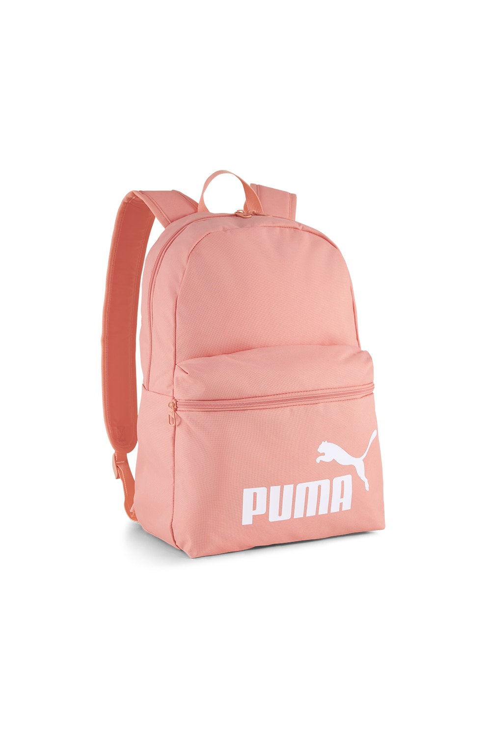 Puma, Phase Logo Print Backpack - 22 L, Salmon Pink, Optical White