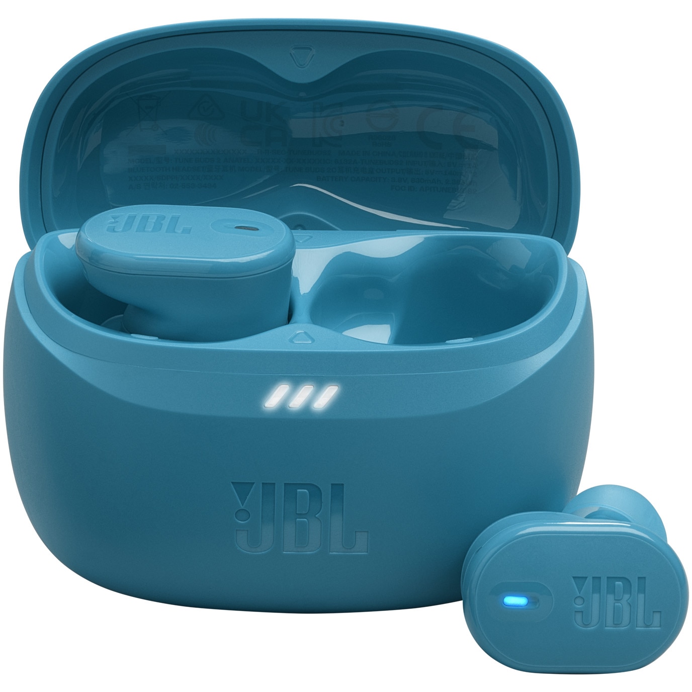 JBL Tune Buds 2 In-Ear Headphones, True Wireless, Bluetooth, ANC, 48hr Autonomy, IP54, Multi-point, Turquoise