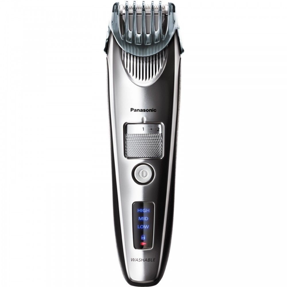 Trimmer Panasonic ER-SB60-S803, lavabil, motor liniar, 1-10mm, 19 trepte, Li-ion, Argintiu