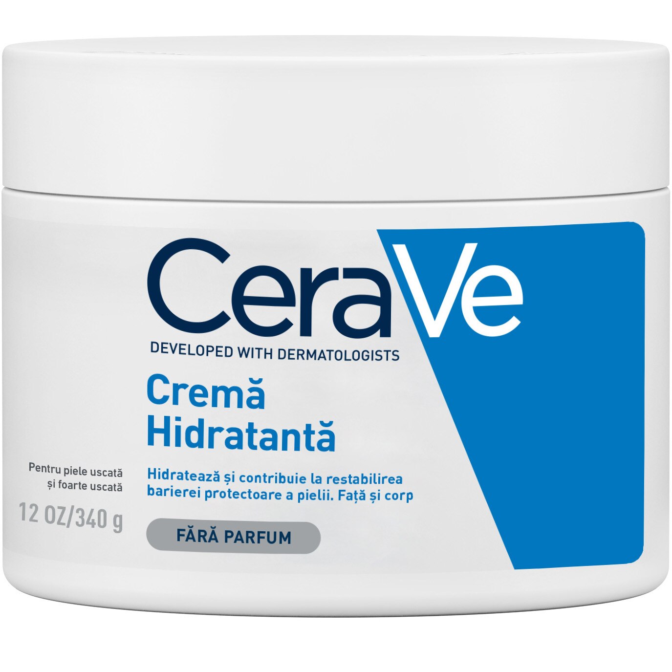 CeraVe face and body moisturizer with ceramides and hyaluronic acid, for dry and very dry skin, 340 g