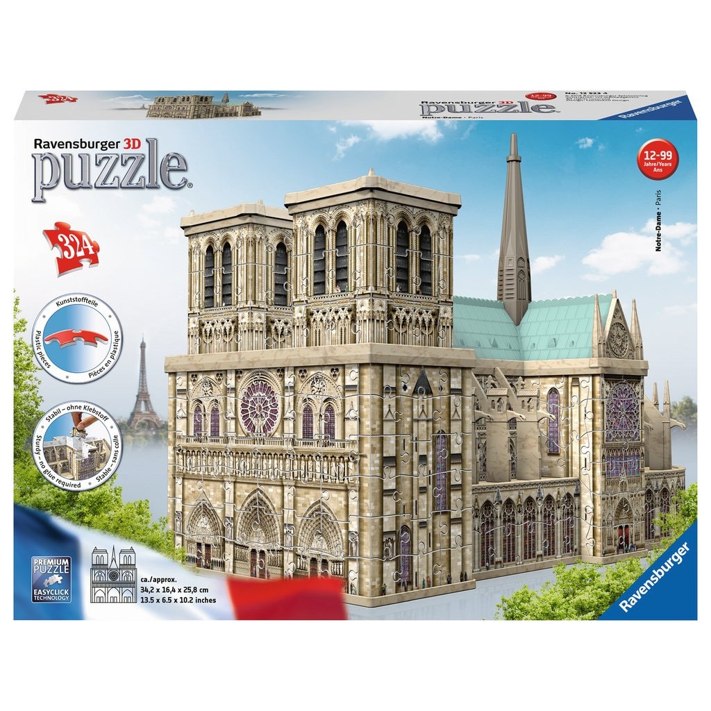 Puzzle Ravensburger 3D - Notre Dame, 324 piese