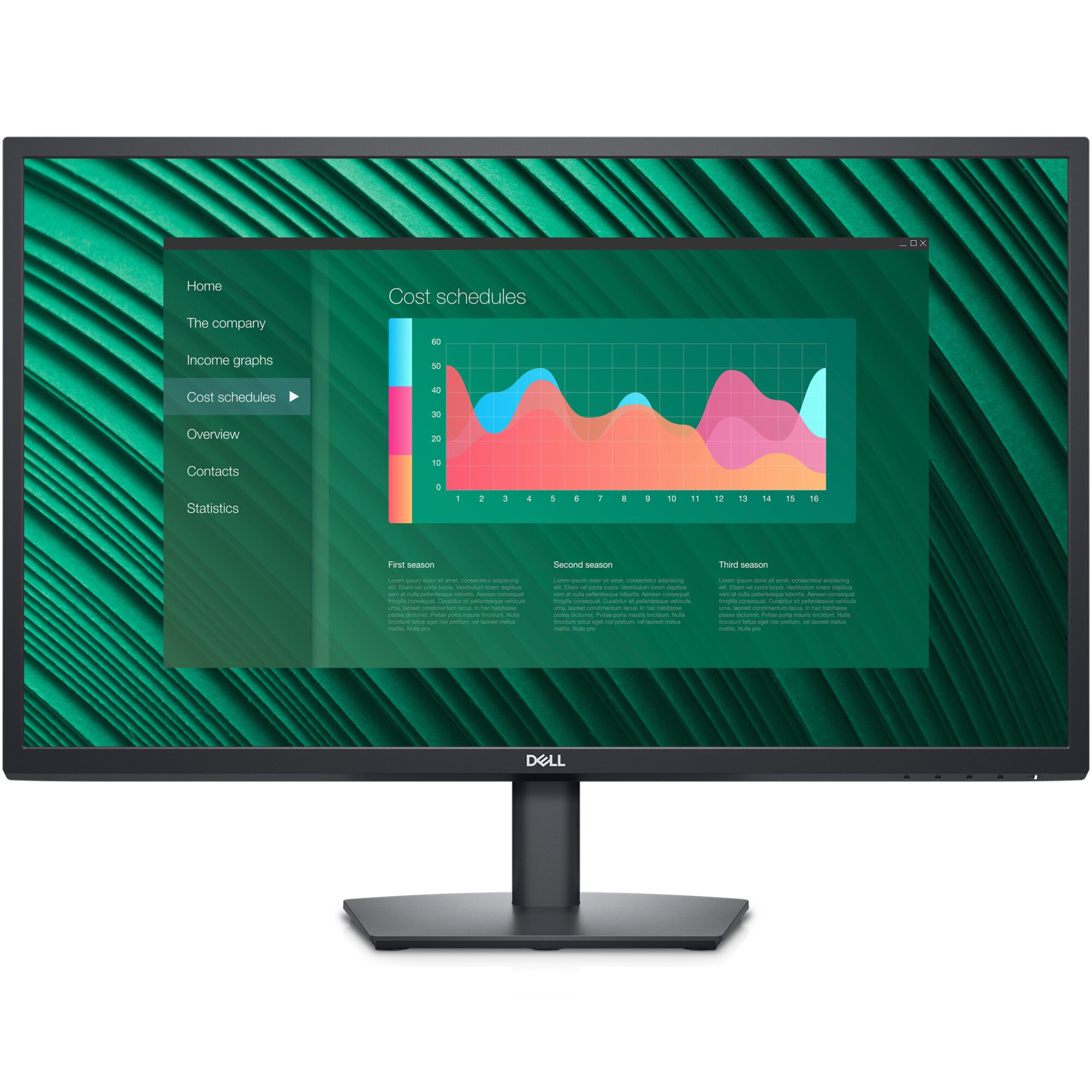 Monitor LCD Dell E2723H, 27'', Full HD, Anti-glare, 5ms, Display Port, VGA