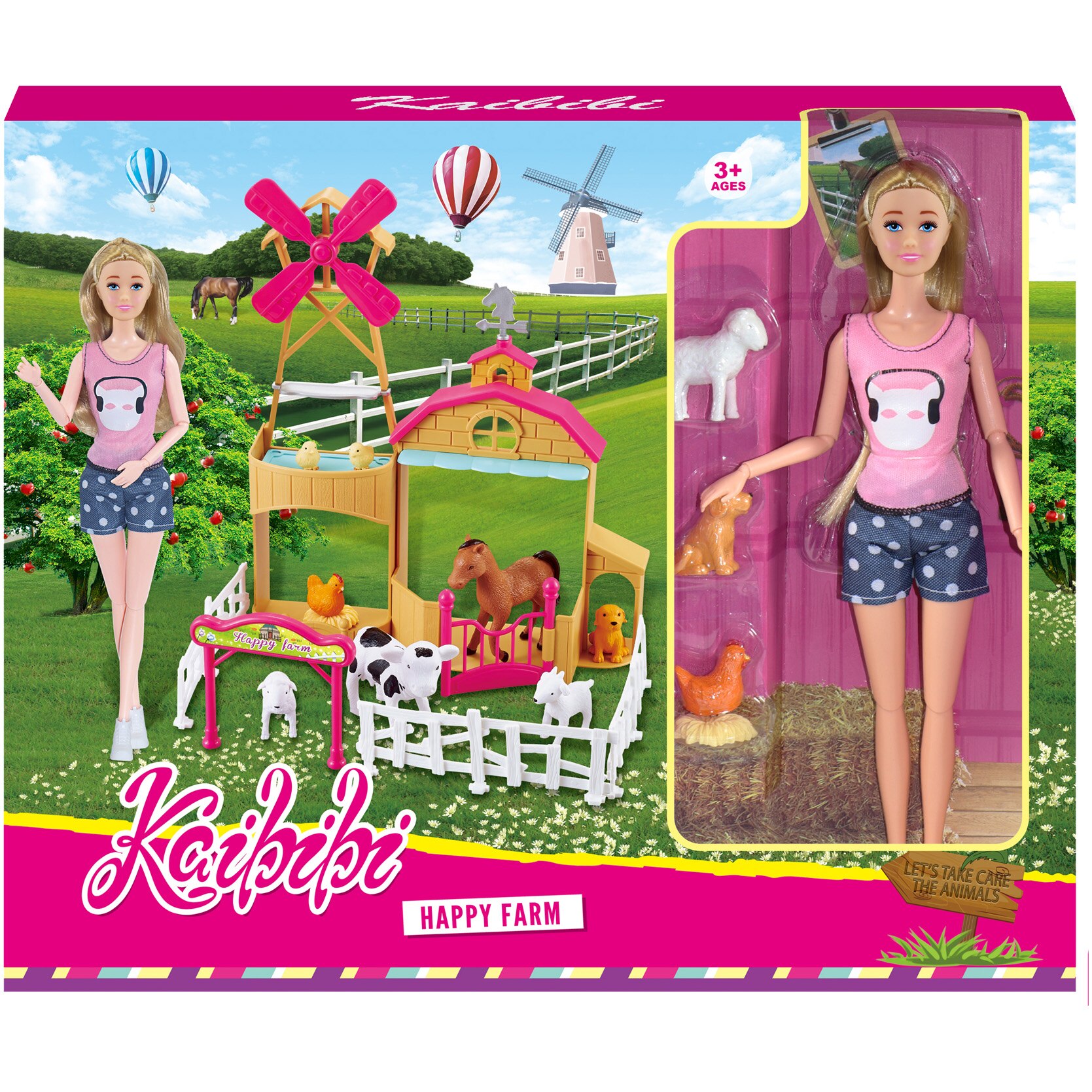 Set papusa Mappy 29 cm, la ferma