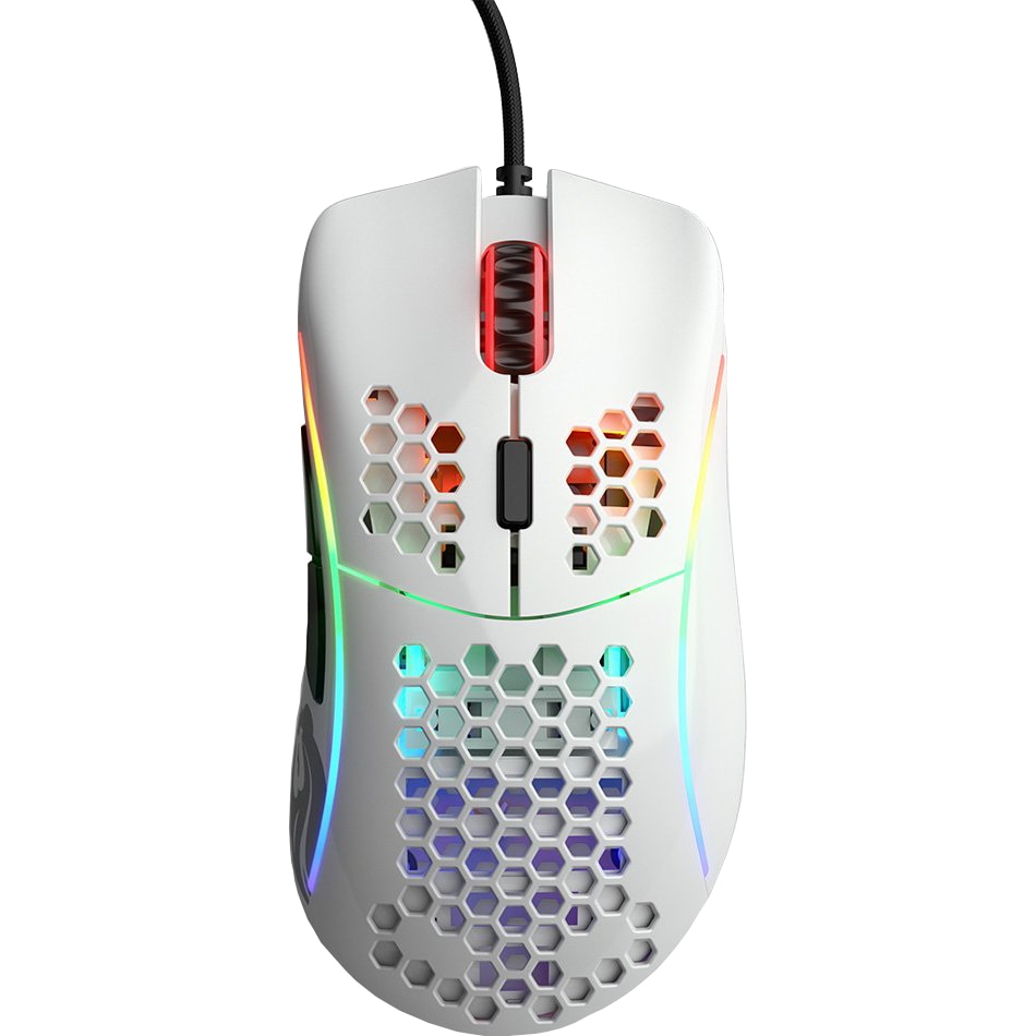 Mouse gaming Glorious Model D, Ultrausor 69g, Alb Gloss