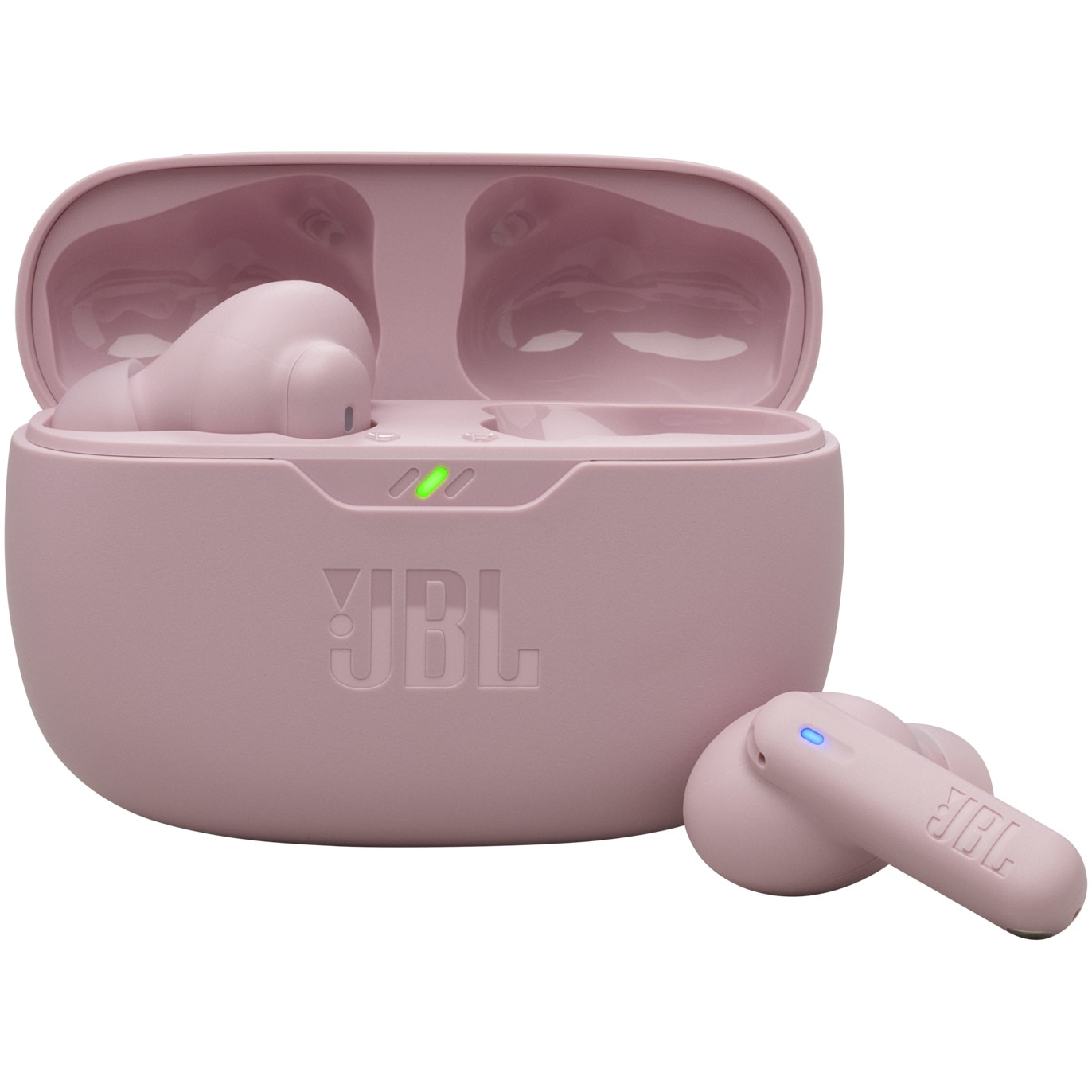 JBL Wave Beam 2 In-Ear Headphones: True Wireless, Bluetooth, ANC, IP54, 40h battery, Multi-Point, Pink.