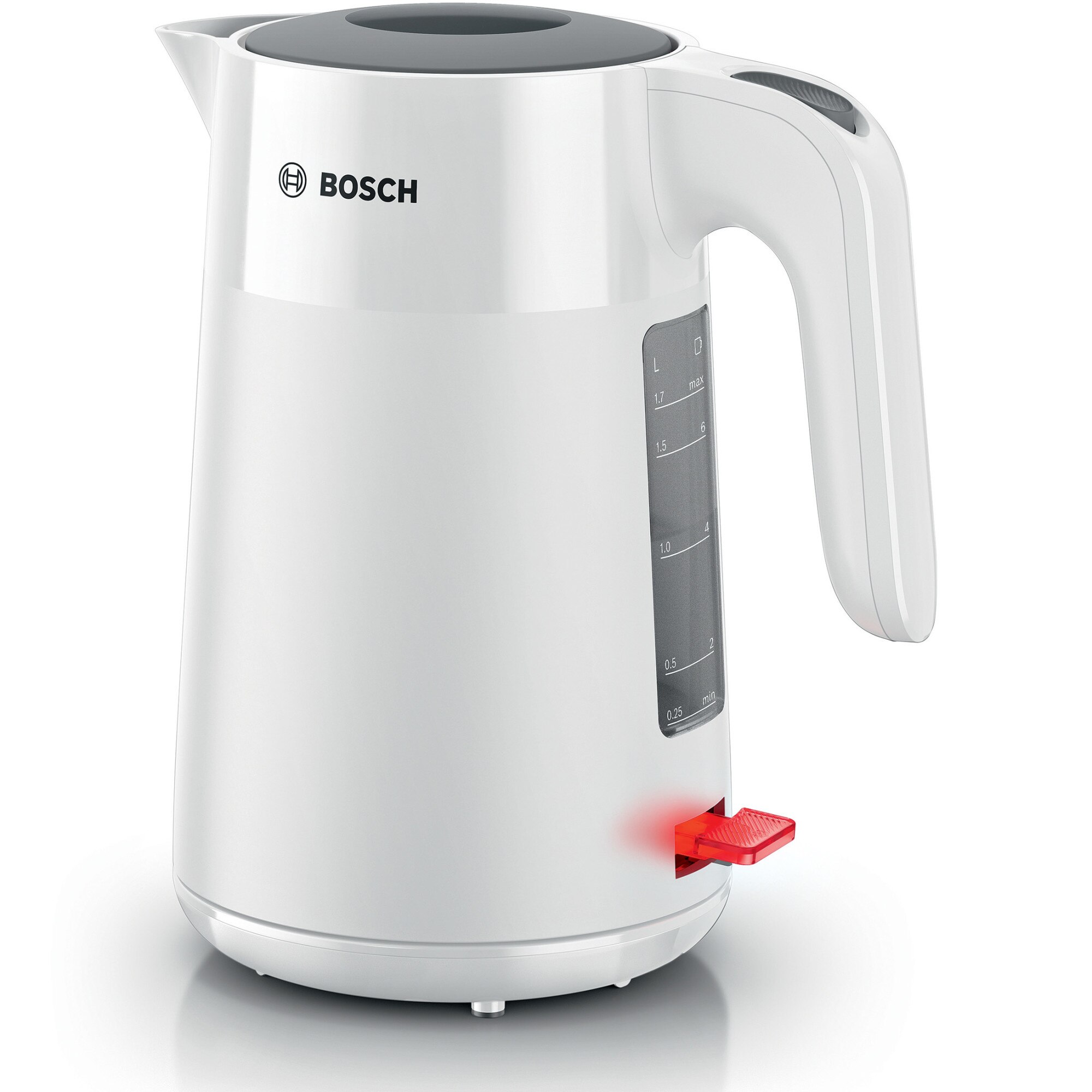 Fierbator Bosch TWK2M161, 1.7l, filtru calcar, oprire automata, protectie supraincalzire, Alb