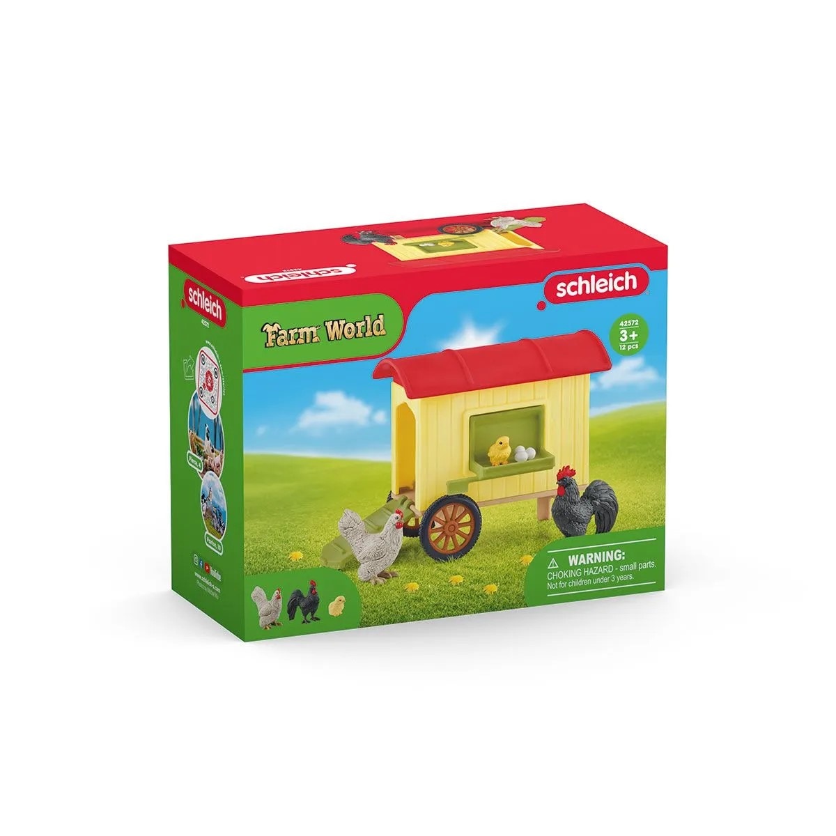 Set de joaca Schleich, Farm World, Cotet de gaini mobil