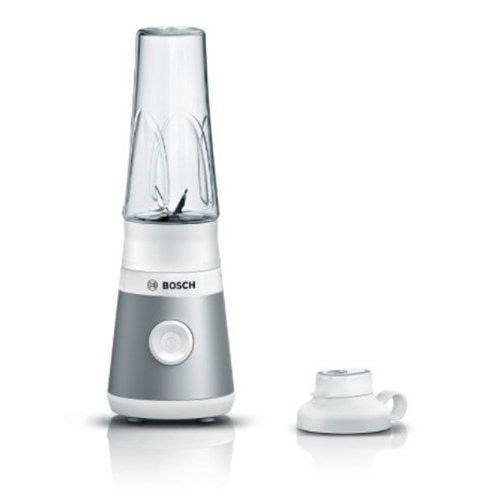 Blender Bosch Vita Power Serie 2 MMB2111T, 450 W, 0.65 l, Cutit Pro Edge, Sistem Pro Performance, sticla ToGo, Silver