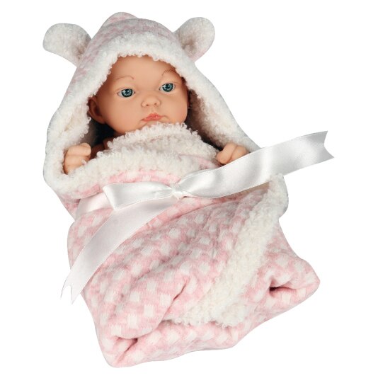 Papusa Mappy - Baby so lovely, cu paturica, roz, 25 cm