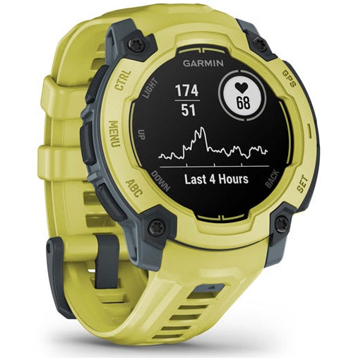 Smartwatch Garmin Instinct E, 45 mm, curea Electric Lime, Electric Lime
