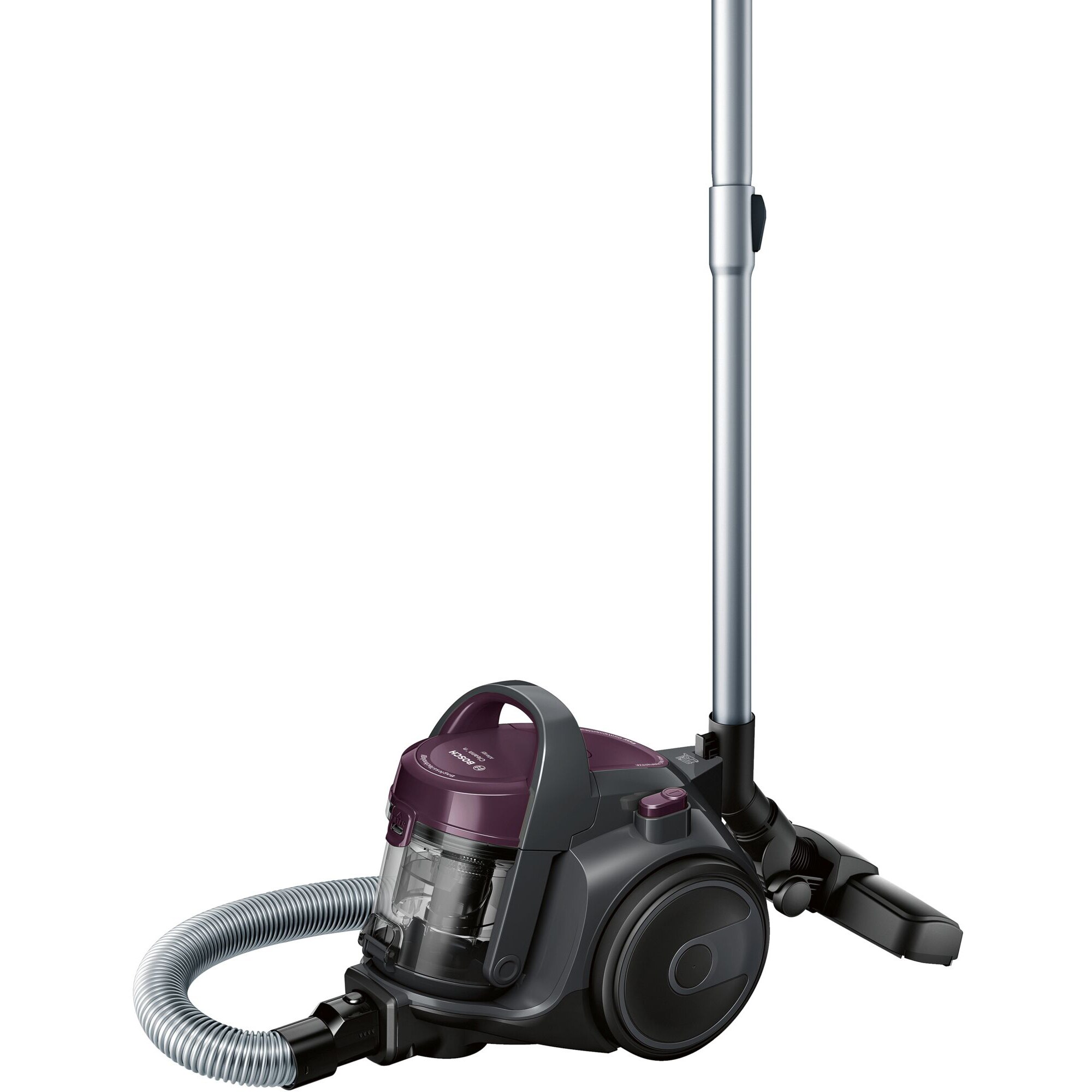Bosch 3A BGC05AAA1 bagless vacuum cleaner, 700W, 1.5 L, PureAir hygienic filter, Easy Clean system, black/purple