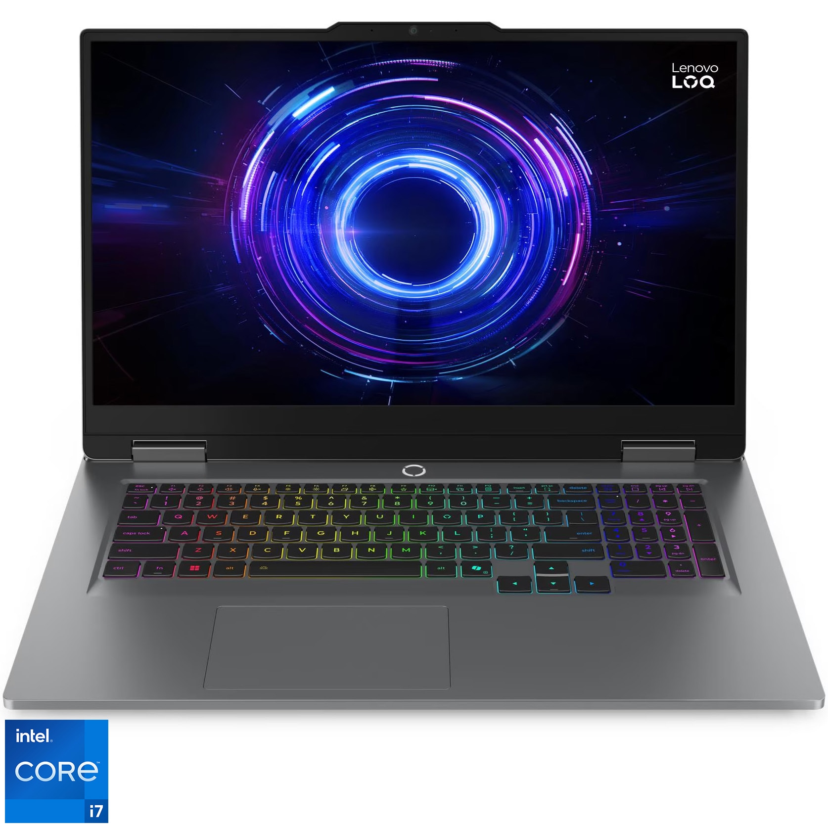 Laptop Gaming Lenovo LOQ 17IRX10 cu procesor Intel® Core i7-13650HX pana la 4.9GHz, 17.3" Full HD, IPS, 165Hz, 24GB DDR5 RAM, 1TB SSD, NVIDIA® GeForce RTX™ 5050 8GB GDDR7, No OS, Luna Grey