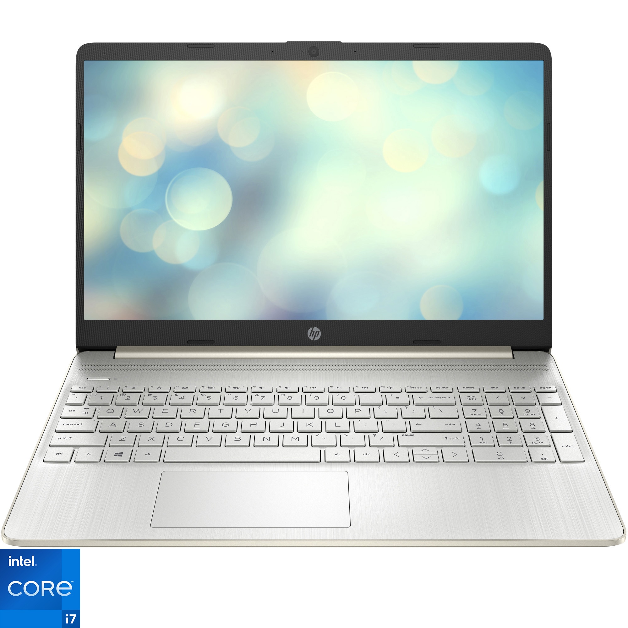 Laptop HP 15sfq5004nq cu procesor Intel Core i71255U pana la 470 GHz, 156", Full HD, IPS, 16GB DDR4, 1TB SSD, Intel Iris Xe Graphics, Free DOS, Warm Gold
