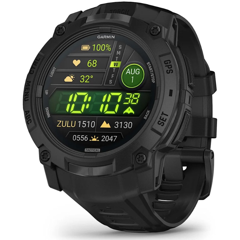 Smartwatch Garmin Instinct 3 Tactical Edition, 50mm, AMOLED, silicone strap, Black