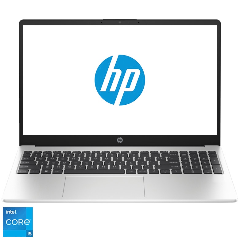 Laptop HP 250 G10 cu procesor Intel® Core™ i5-1334U pana la 4.6GHz, 15.6", Full HD, IPS, 8GB DDR4, 512GB SSD, Intel® Iris® Xᵉ Graphics, Free DOS, Pike Silver
