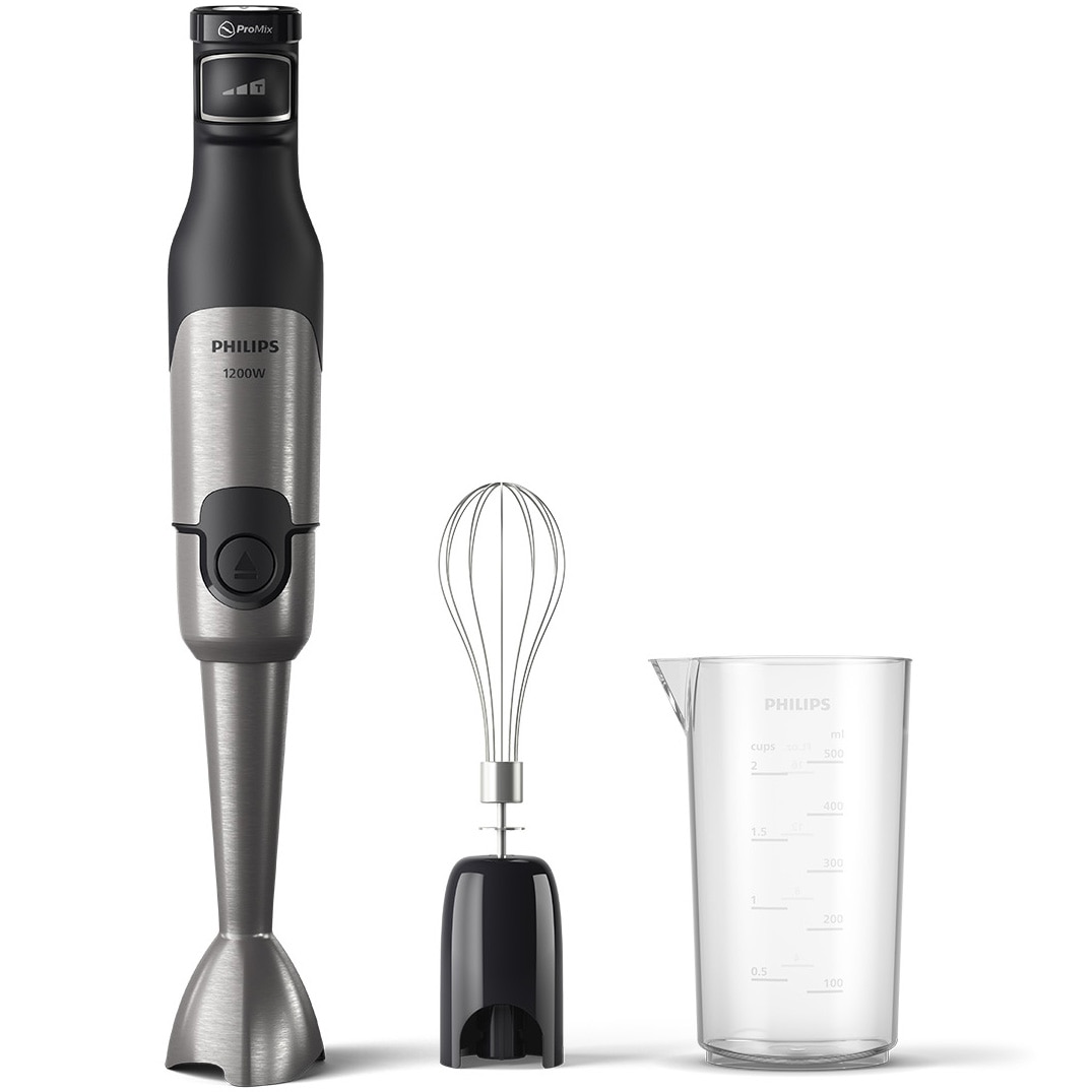 Philips HR2682/00 stand mixer, 1200W, SpeedTouch, blade splash guard, whisk accessory, black/silver