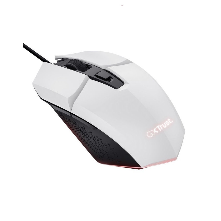 Mouse gaming Trust GXT 109W Felox, 6400 dpi, LED lighting, White