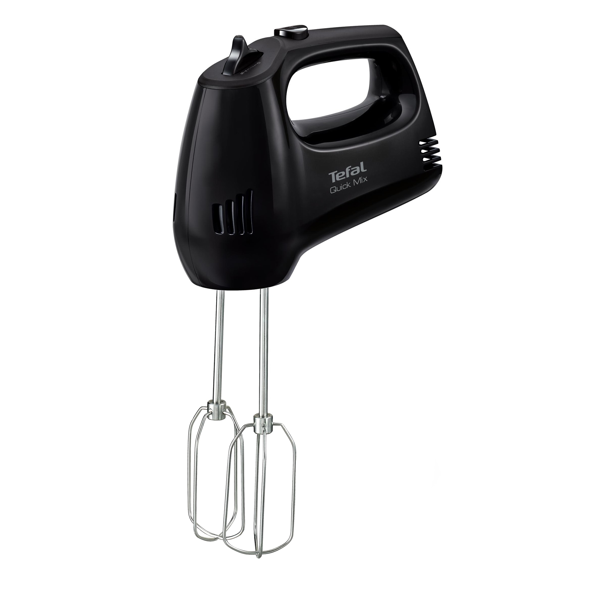 Tefal Quick Mix HT310838 Hand Mixer, 300W, 5 Speeds, Turbo Function, Metal Beaters and Hooks, Black