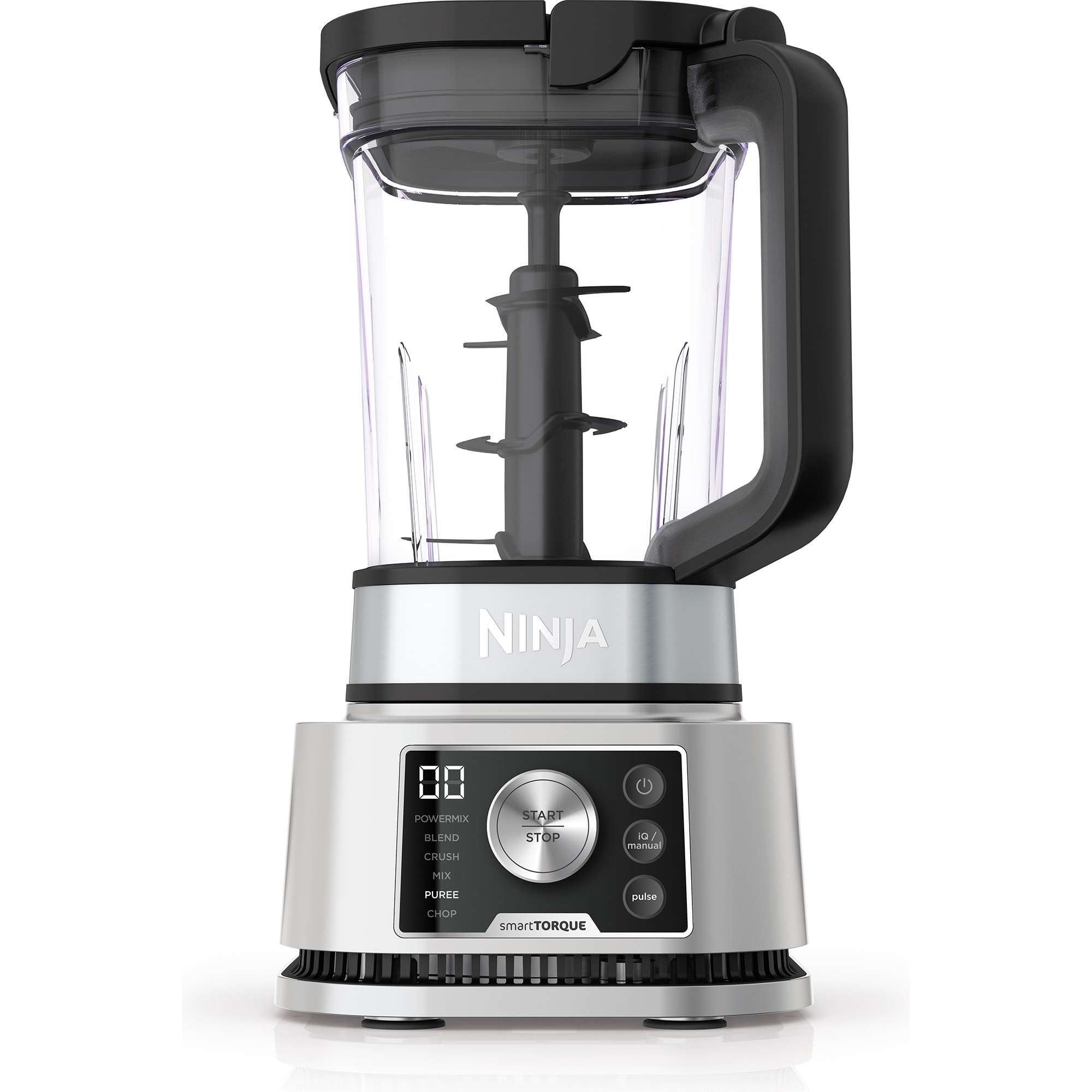 Ninja Foodi Power Nutri 3-in-1 blender with intelligent torque motor and 6 Auto-IQ programs, CB350EU 1200 W, 2.1 L bowl, 700 ml cup and 400 ml bowl, black/silver