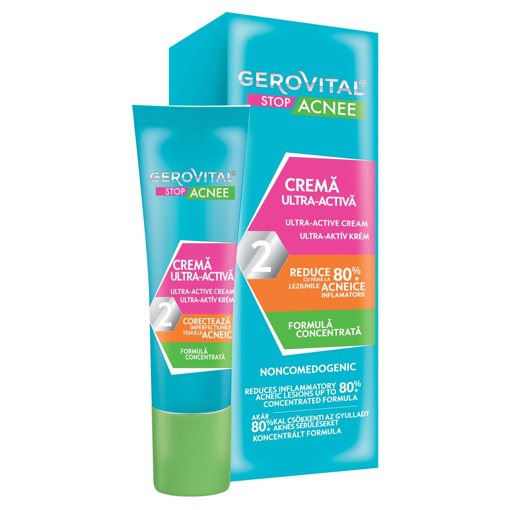 Ultraactive cream Gerovital Stop Acne, 15 ml