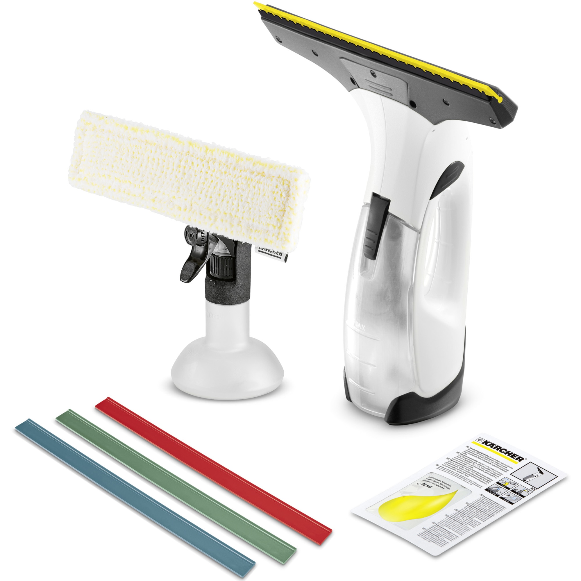 Aspirator de geamuri Karcher WV 2 Multifunctionality Promotion, 1.633-662.0, 35 min, Capacitate rezervor apa 100 ml, Putere de curatare aproximativ 75 m², Alb/Negru