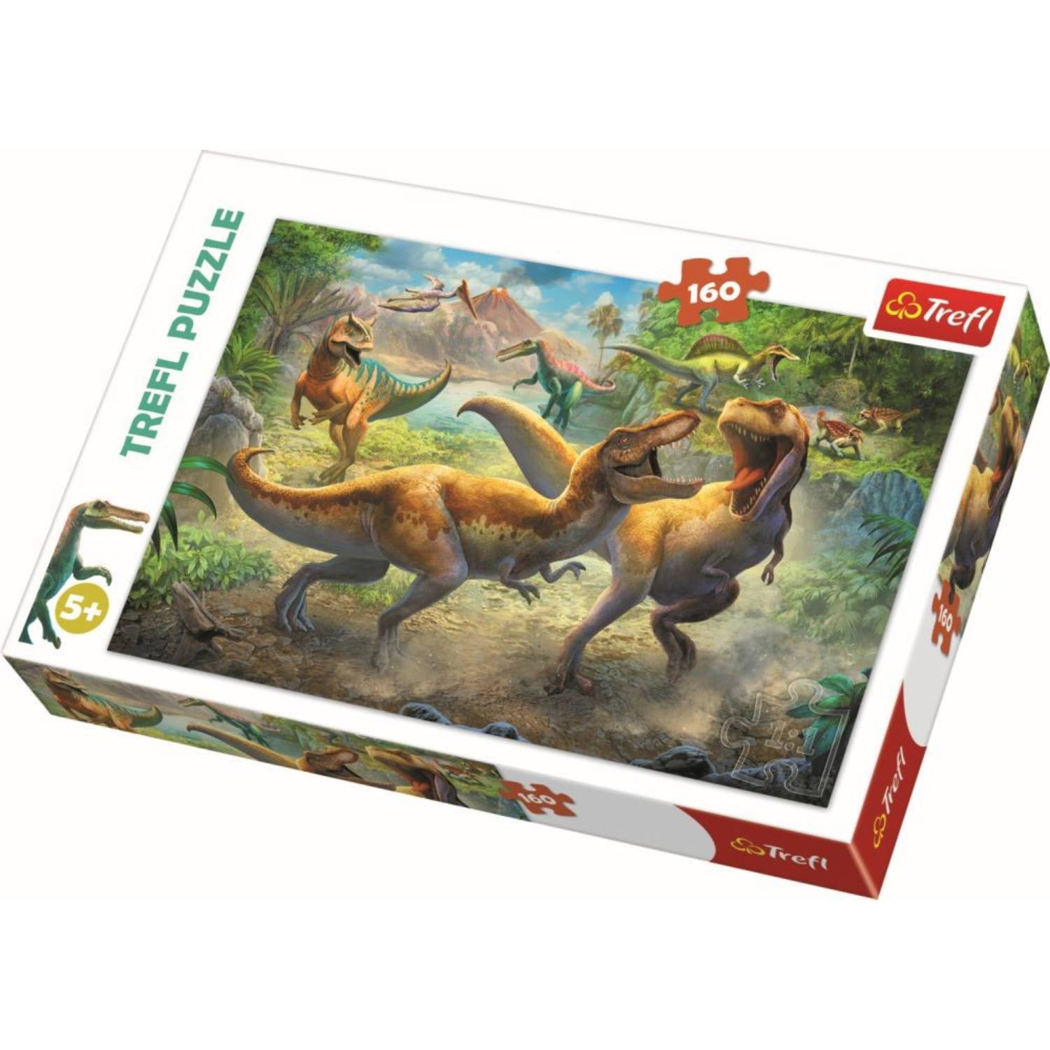 Puzzle Trefl, Tyrannosauri in lupta, 160 piese