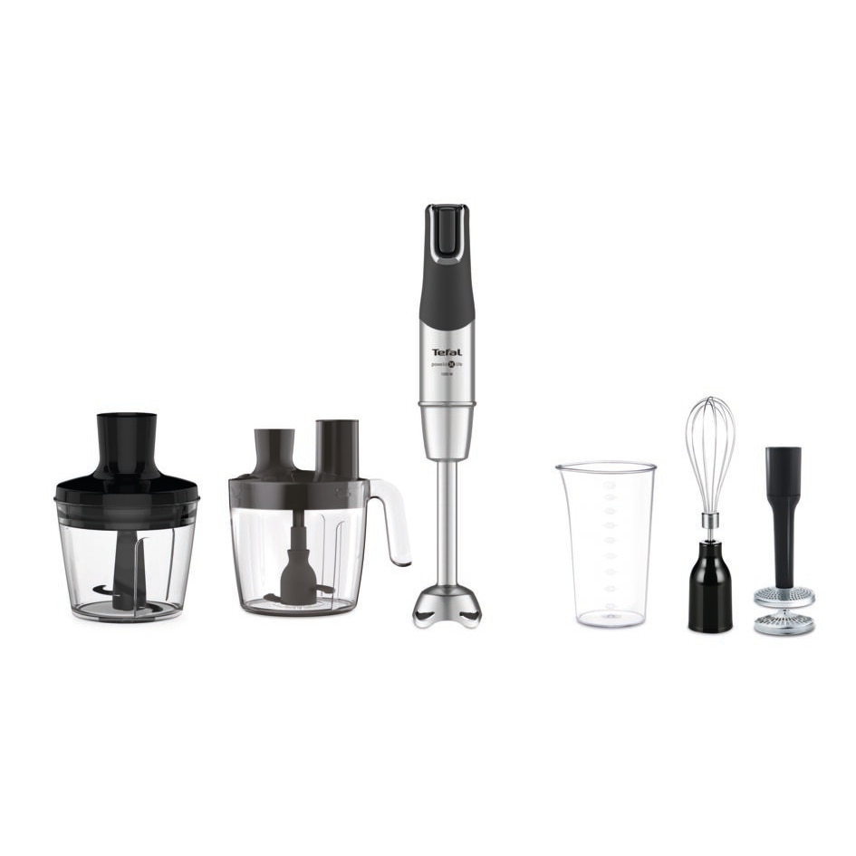 Vertical mixer Tefal InfinyForce Pro 5 n 1 HB95LD38, 1200W, Powelix Life technology, chopper 500ml, graduated glass 800ml, anti-splash protection, 5 functions, stainless black