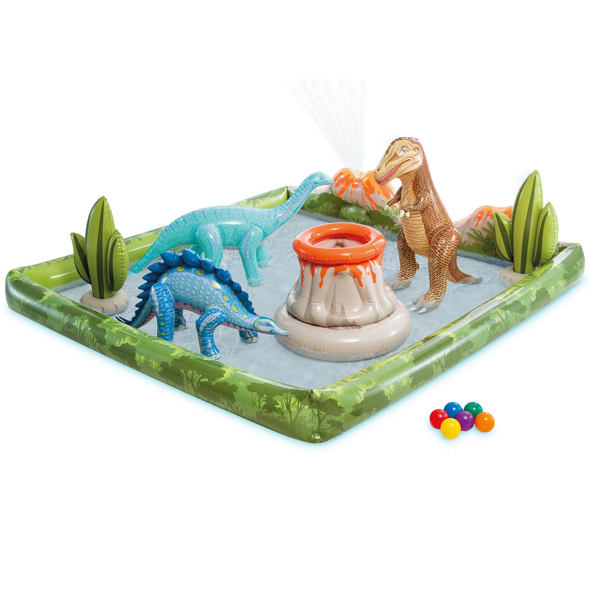 Intex Inflatable Pool - Jurassic Adventure, 201 x 201 x 36 cm