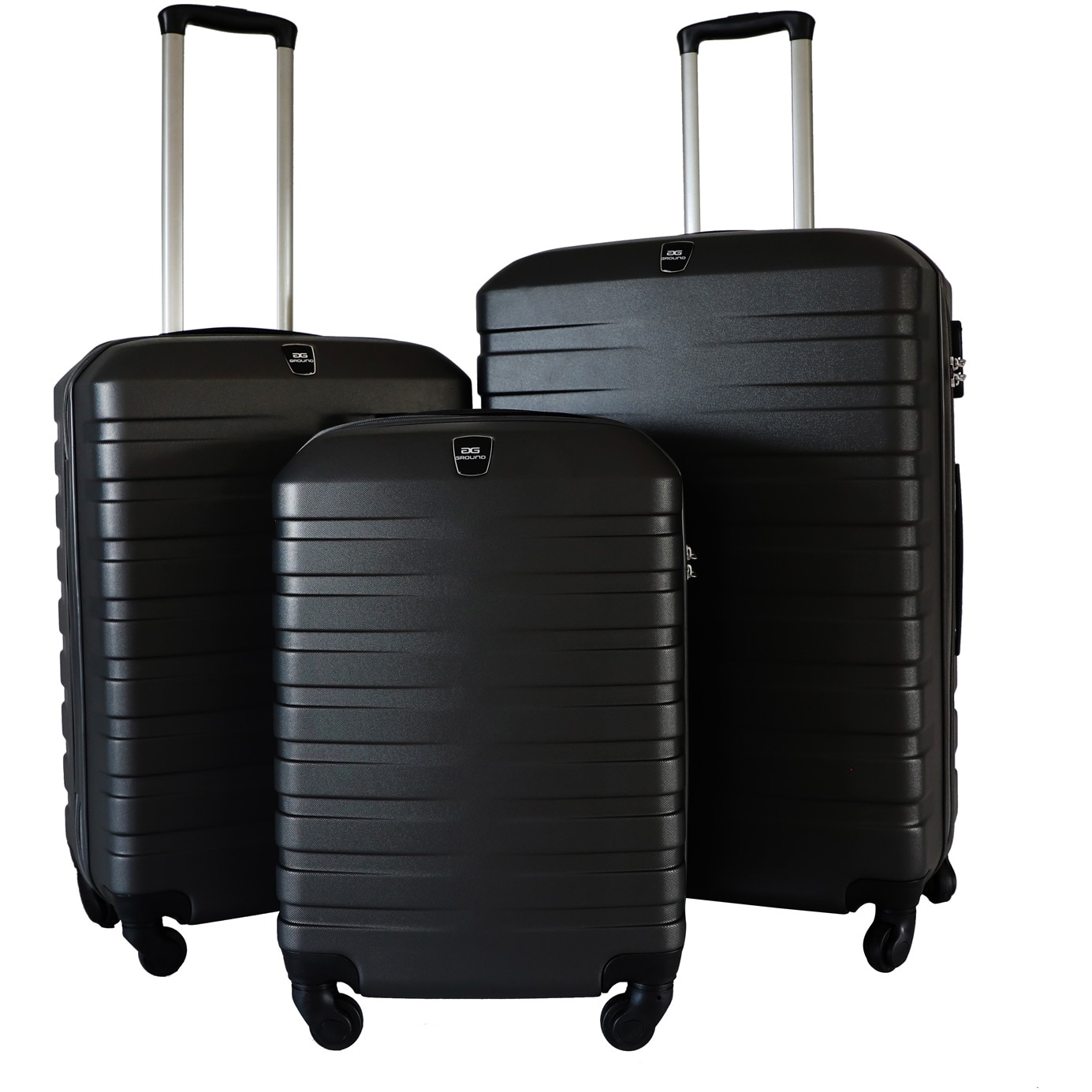 Set 3 trolere VALERIE, ABS, marime S+M+L, culoare negru