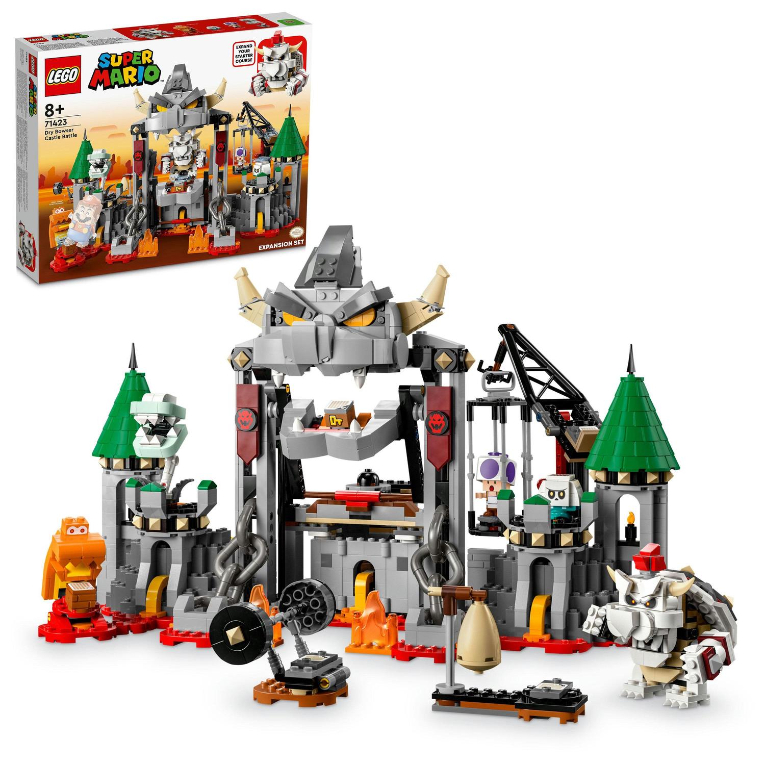 LEGO® Super Mario™ - Set de extindere - Batalia lui Dry Bowser de la castel 71423, 1321 piese