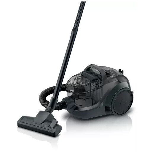 Bagless vacuum cleaner Series 4 Bosch BGC21X300, Power AirCycle technology, HEPA 13 filter, 2 liters, 550 W, 10-year motor warranty, annual energy consumption 258 kWh, Black