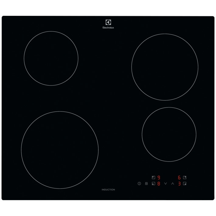 Plita incorporabila Electrolux LIB60424CK, Inductie, 4 zone de gatit, Control Touch, Booster, Blocare de siguranta pentru copii, 60 cm, Negru