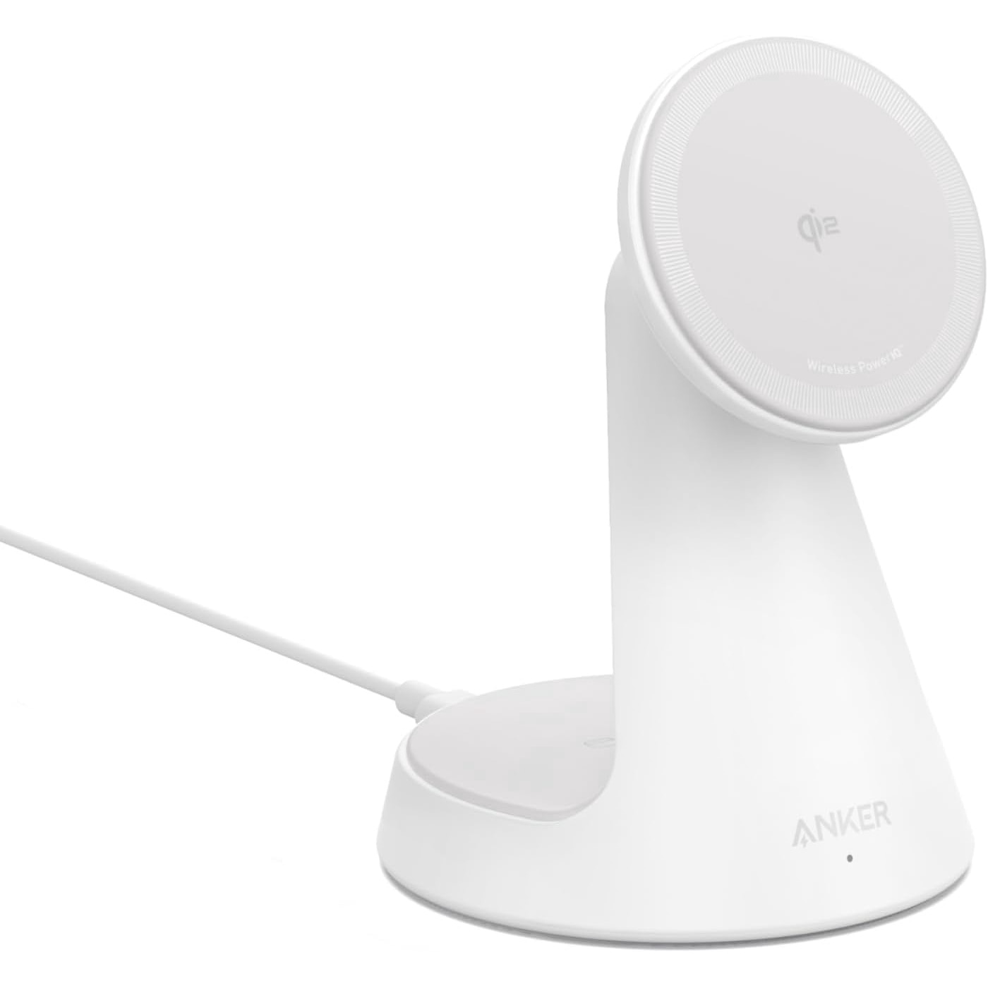 Anker MagGo Stand Qi2 360° 15W Wireless Charger White