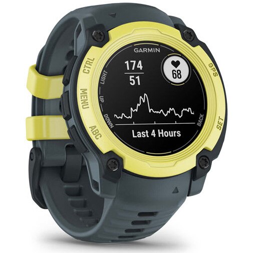 Smartwatch Garmin Instinct E, 40 mm, curea Twilight, Electric Lime